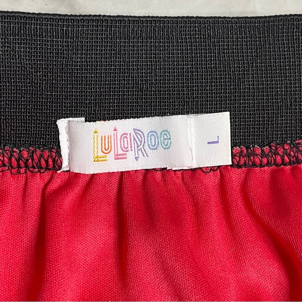 Lularoe L Lola embroidered mesh overlay skirt white pink - Picture 4 of 5